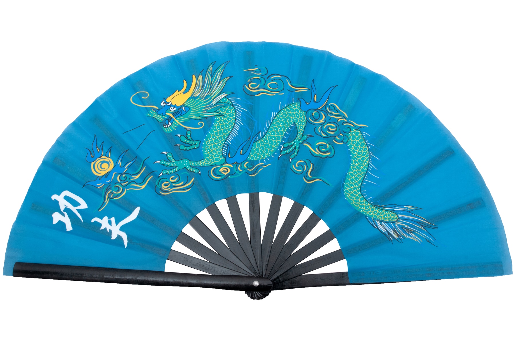 Eventail de Kungfu et Tai Chi en Bambou et Tissu
