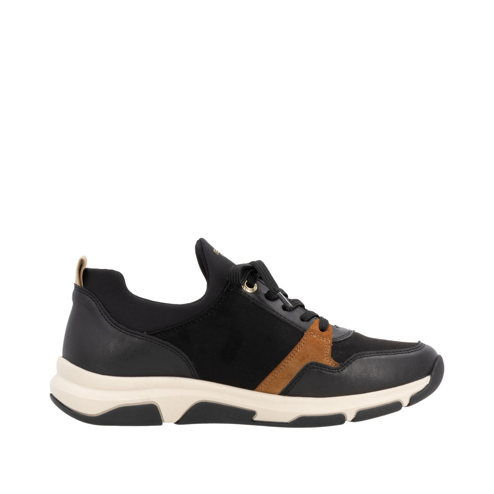 Tennis mode femme Souple Chausson intégré Talon compensé REMONTE noir multi – Image 2
