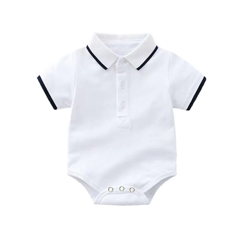 Lot de bodys manches courtes polo et short pour garçon – Image 3