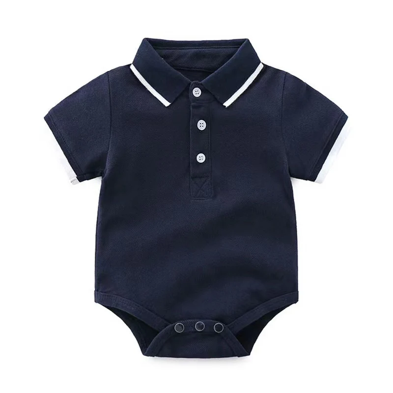Lot de bodys manches courtes polo et short pour garçon – Image 4