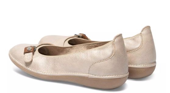 Ballerine femme cuir Semelle épaisse Talon compensée TBS Maline coloris champagne ou noir – Image 4
