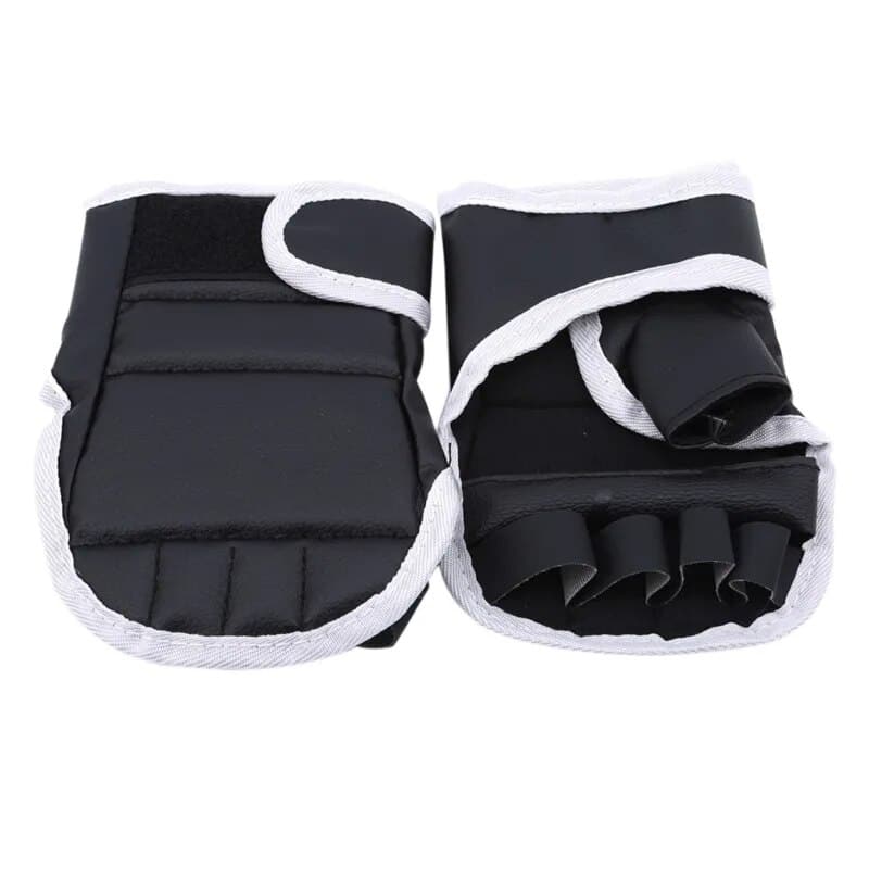 Mitaines Boxe Noires en Simili Cuir et Tissu Oxford – Image 3